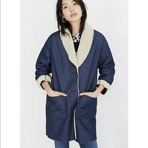 Madewell Denim Sherpa Jacket
